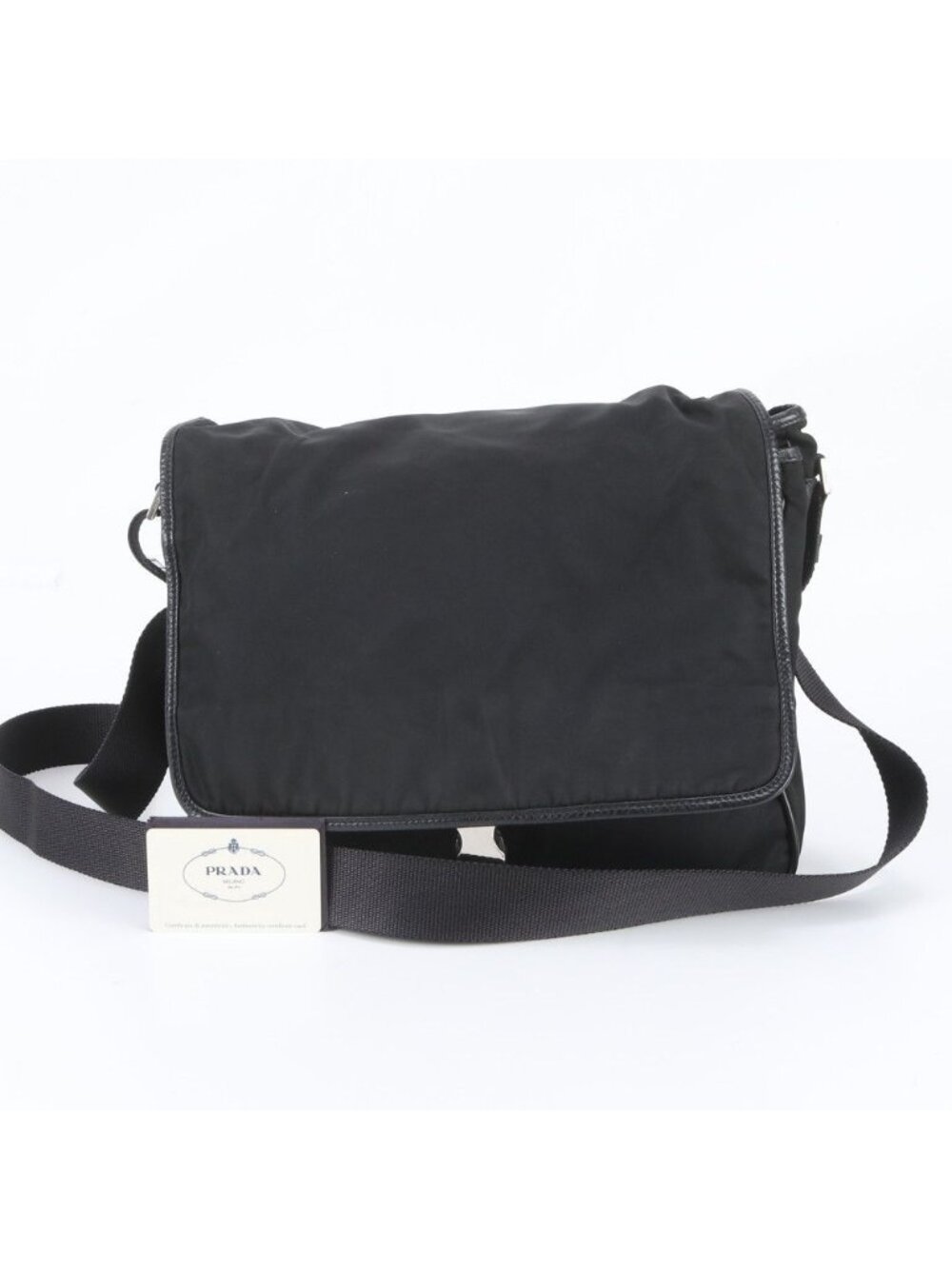 Prada Tessuto Nylon Triangle Logo Shoulder Bag